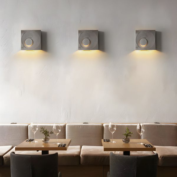 Frosted Cement Eclipse LED Wall Light - Image 8