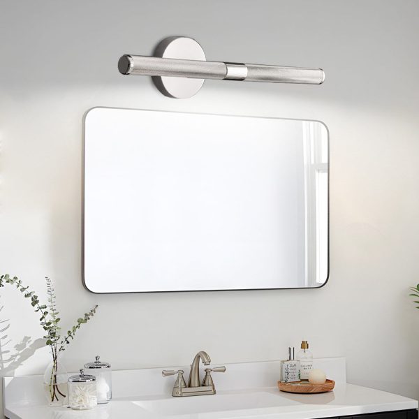 Modern Knurled Texture LED Bathroom Vanity Light Fixture with Swiveling Head - Image 2
