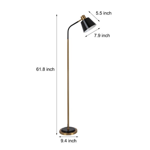 62-in Metal 1-Bulb Rotatable Reading Floor Lamp - Image 5