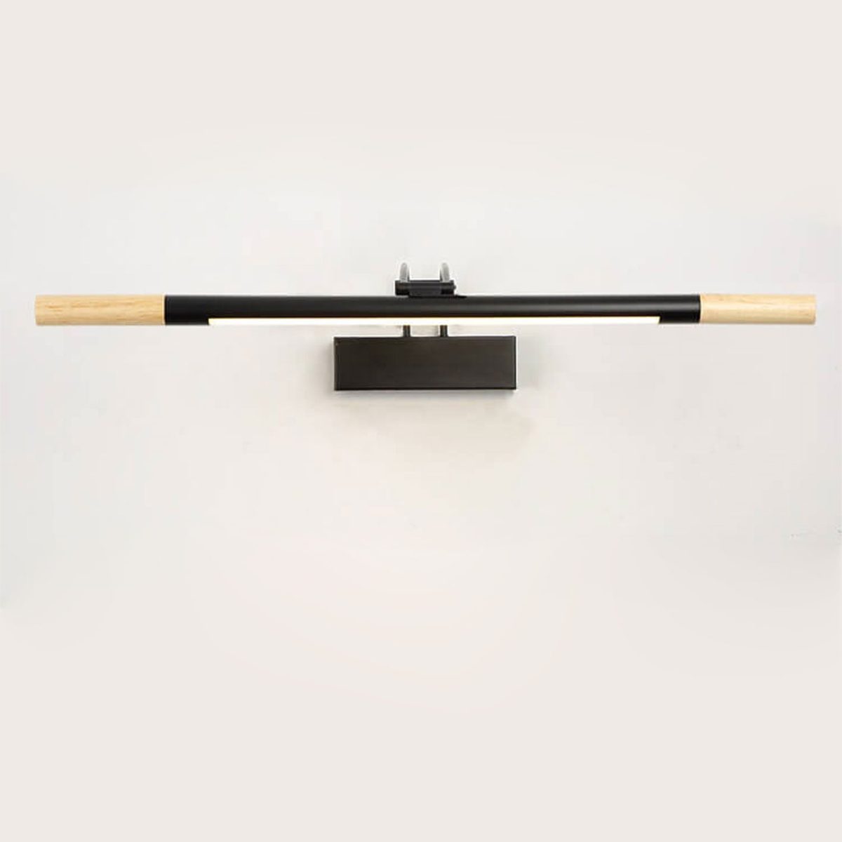 Nordic Solid Wood Curved Arm Long Vanity Light LED Wall Sconce Lamp - Image 9