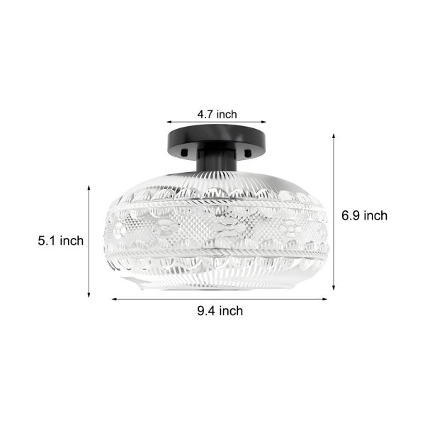 Acrylic Lantern Shade Luxury Matte Metal American Ceiling Lamp - Image 8