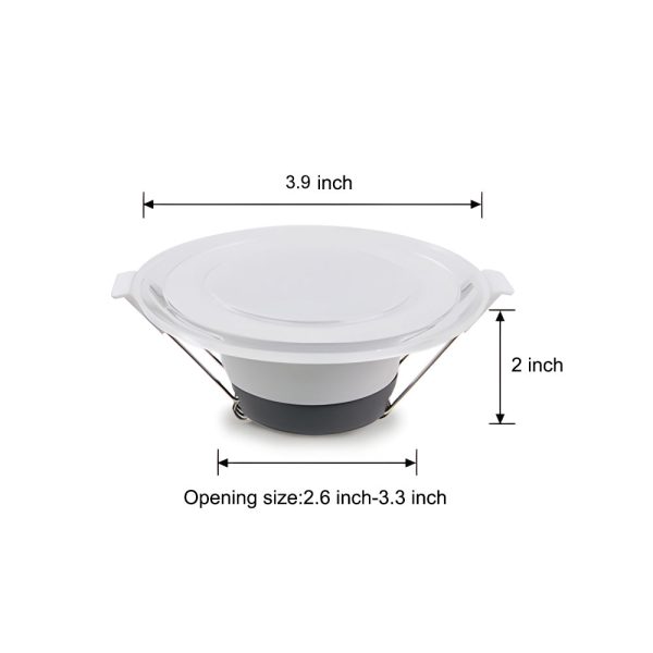 3.9-inch White Canless 5W Integrated LED Recessed Light Trim Clear Acrylic 360?? Lighting - Image 7