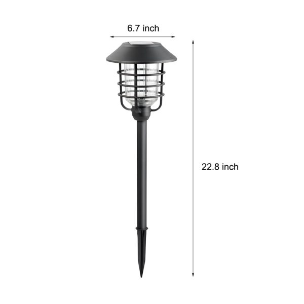 22.8-in Black Mini Torch Solar Pathway Lights Outdoor Lawn LED Lights - Image 7
