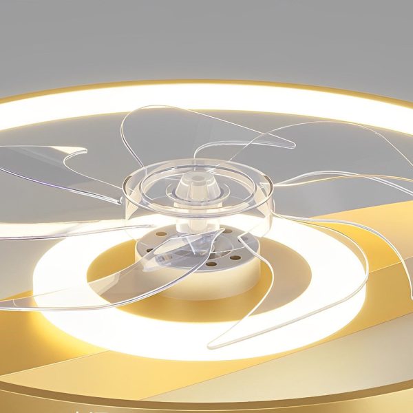 Rectangular LED Two Fans Nordic Bladeless Ceiling Fan - Image 9