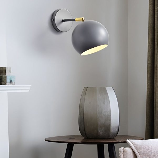Adjustable Hemispherical Nordic Plug in Wall Lamp Wall Sconce Lighting - Image 4