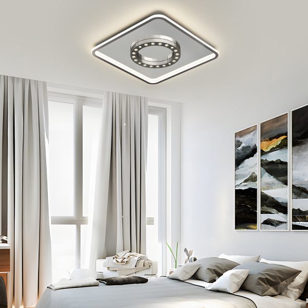 Square Round LED Anti-Glare 3 Step Dimming Modern Ceiling Lights Fixture - Image 3