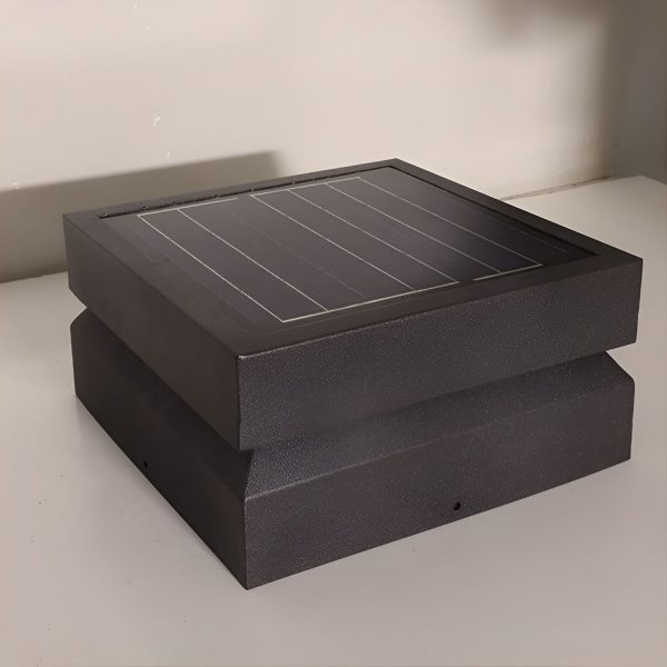 Square LED 16w Waterproof Black Modern Solar Post Caps Lights Pillar Light - Image 7