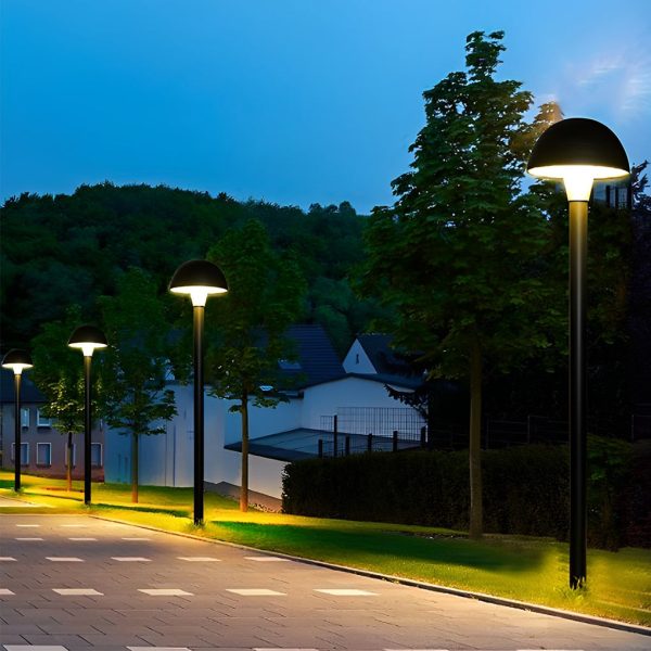 Creative Mushroom Shape Outdoor Waterproof LED Black Modern Lawn Lamp - Image 7