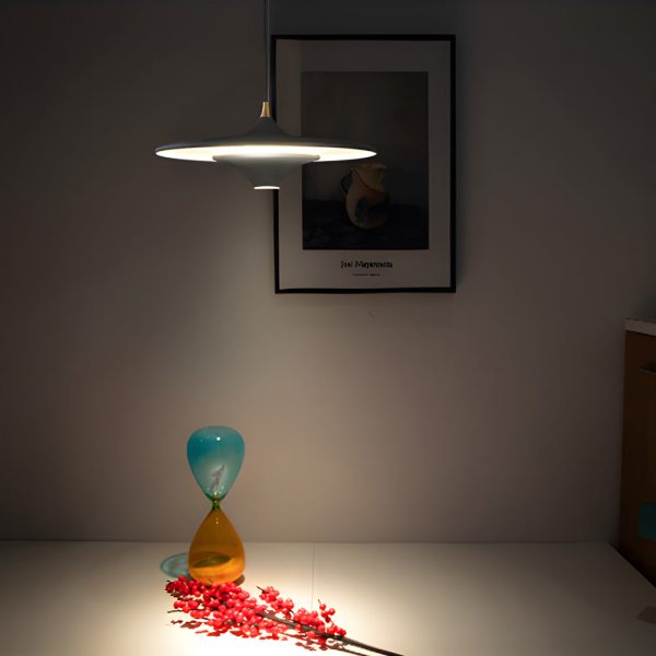 13.8'' 1-Light Round UFO Pendant Lights LED Metal Hanging Lighting Small Spaceship Pendant Lamp for Bar - Image 2