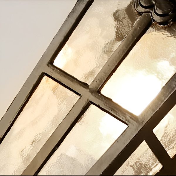 Waterproof Vintage Lantern Shaped Black Retro Outdoor Plug in Wall Lamp - Image 8