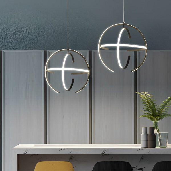 Creative Adjustable Ring LED Nordic Chandelier Kitchen Pendant Lighting - Image 7