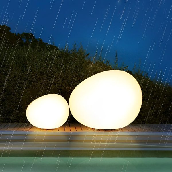 Adjustable LED Cobblestone Outdoor Lamp 3-Color Lighting for Gardens and Lawns - Image 5