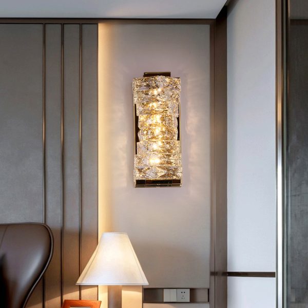 Creative Crystal Three Step Dimming Light LED Modern Wall Sconce Lighting Wall Lamp - Image 2