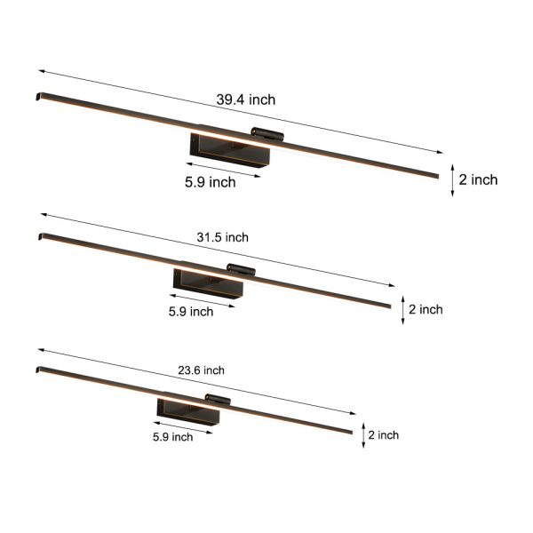 Modern Copper Adjustable LED Bathroom Vanity Light with Rotatable Rod and Linear Acrylic Shade - Image 6