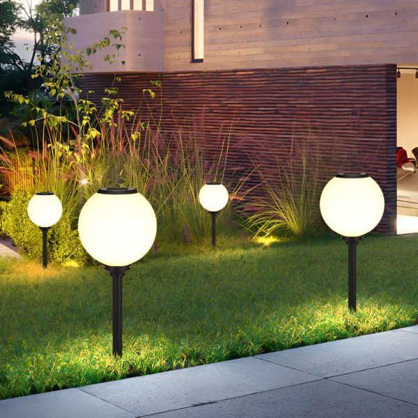Adjustable Brightness LED Solar Pathway Lights Round Ball Design - Image 3