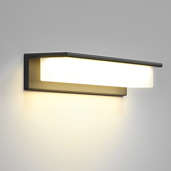 Minimalist Rectangular Waterproof LED Modern Solar Wall Lamp Exterior Lights - Image 8