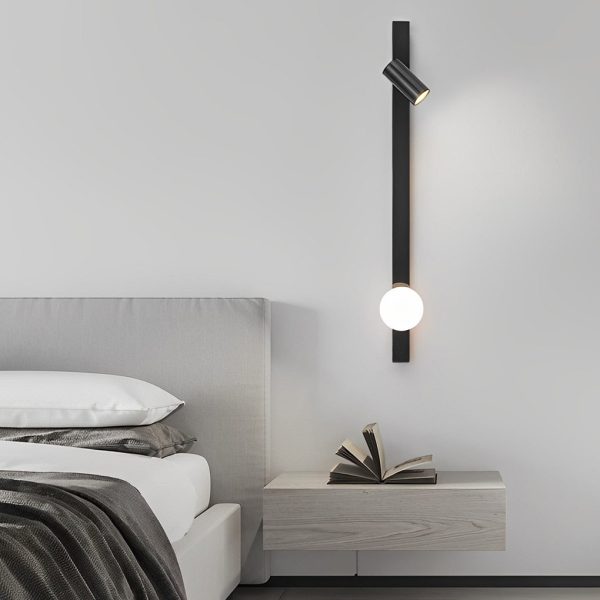 Long Strip LED Three Step Dimming Wall Lamp with Adjustable Spotlight - Image 3