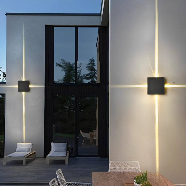 Round Square LED 12W Cross Star Lights Waterproof Modern Wall Lamp - Image 5