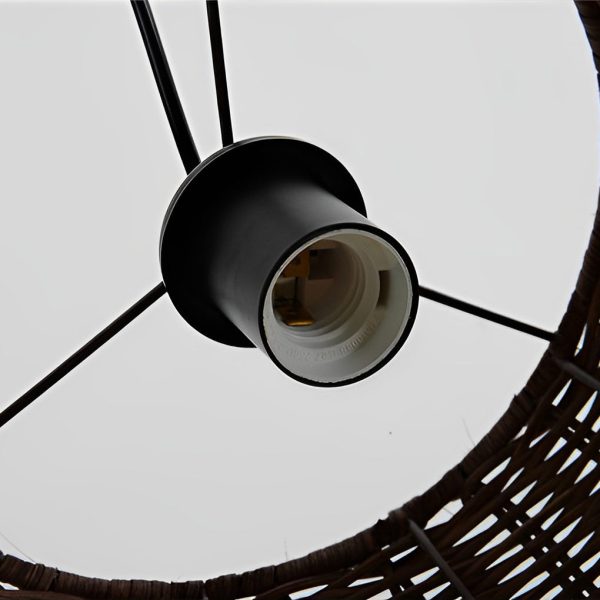 Retro Rattan Industrial Style Chandelier Pendant Light Hanging Lamp - Image 8