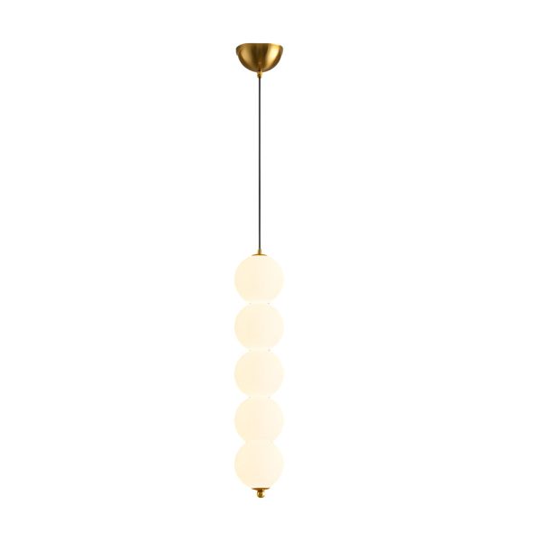 Modern Round String Vertical Balls Pendant Lamp Dimmable LED Chandelier - Image 19