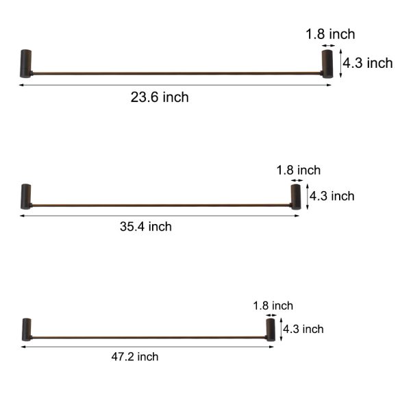 Modern Black LED Linear Ceiling Lights - L 23.6''/35.5''/47.2' - Image 7