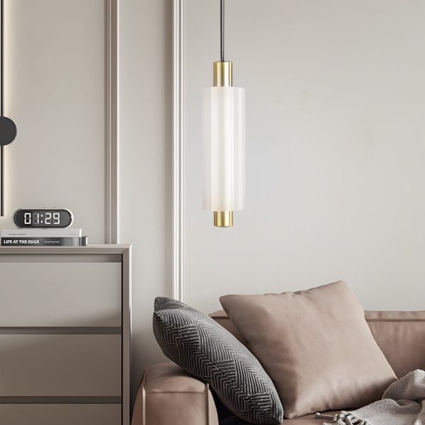 1/2/3 Heads Acrylic Cylinder Pendant Lights: Modern Hanging Lamp in Gold/Black - Image 8