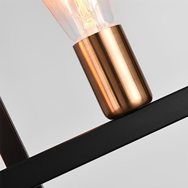 Rectangular Frame Design Iron Black Industrial Chandelier Pendant Lights - Image 8