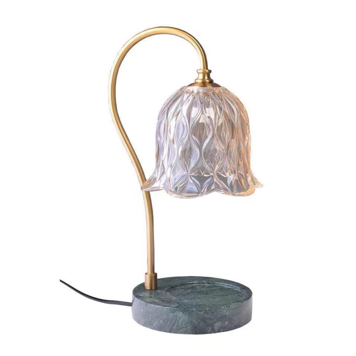 Modern Suzutan Glass Marble Base 1-Light Melting Wax Table Lamp - Image 4