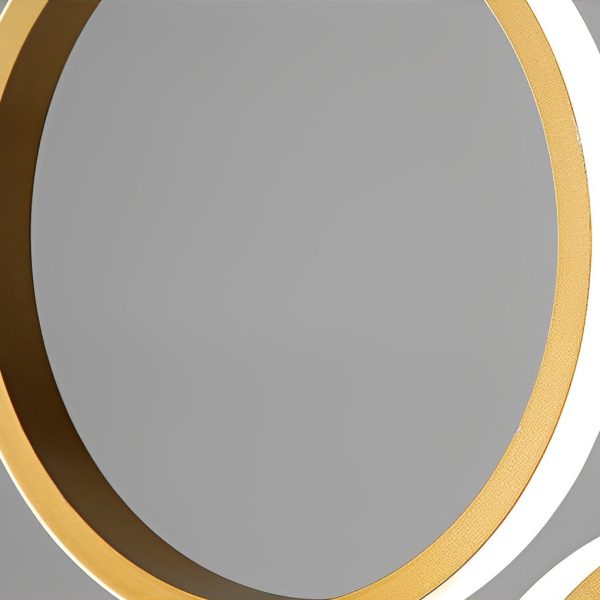 Round 6/8 Rings LED Aluminum Simple Modern Long Staircase Chandelier - Image 3