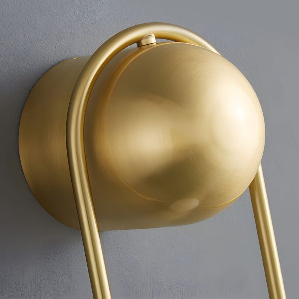 Mila Wall Sconce 1-light Glass Globe Wall Light - Gold/Black - Image 6