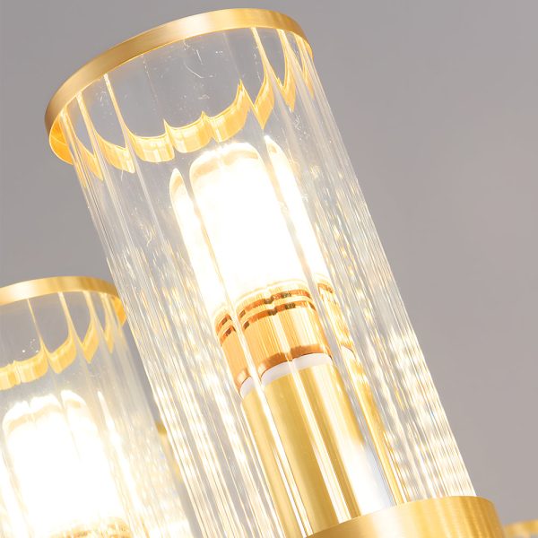 Round Personality Molecular Glass Copper Nordic Modern Chandelier Lamp - Image 5