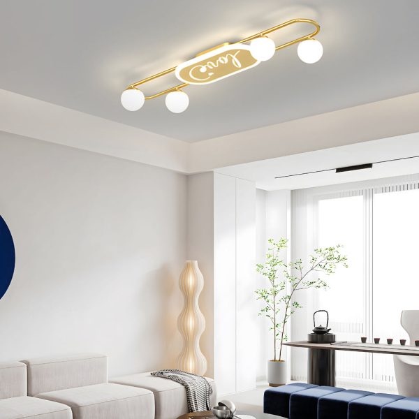 4/6/8 Round Acrylic Balls Three Step Dimming Modern Ceiling Light Fixture - Image 2