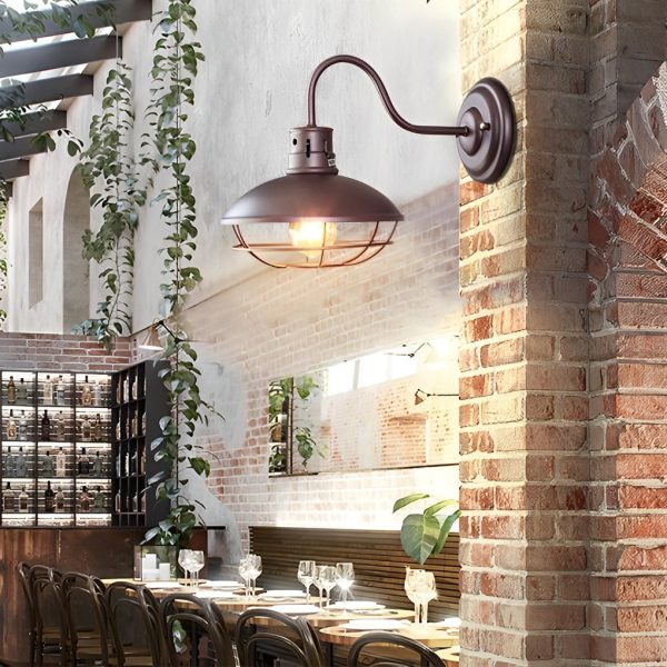 Retro Iron LED Waterproof Industrial Style Outdoor Wall Lights Wall Lamp - Image 2