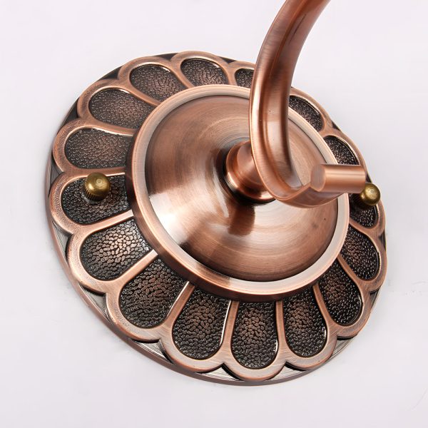 Retro Cylinder LED Bathroom Vanity Light with Flower Accents in Bronze Finish - Image 6
