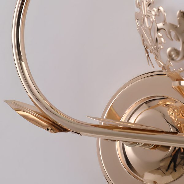 2-Light Glass Flower LED Simple European Style Wall Sconces Lighting - Image 6
