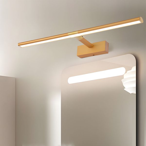 Retractable LED Bathroom Vanity Light with Adjustable Rod and Matte Finish - Image 2