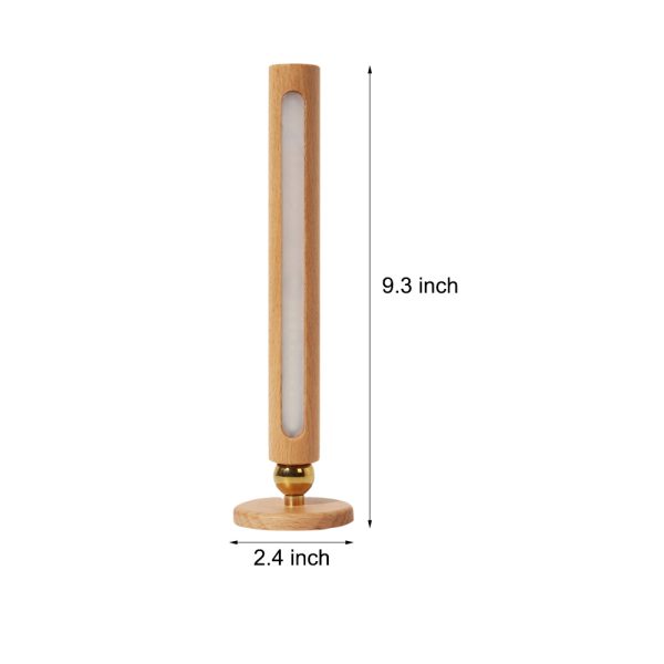 Rotation Wood LED Portable Magnetic USB Touch Night Light - Image 5