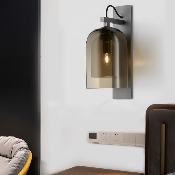 Minimalist Glass Iron Nordic Plug in Wall Lamp Wall Sconce Lighting - Image 3