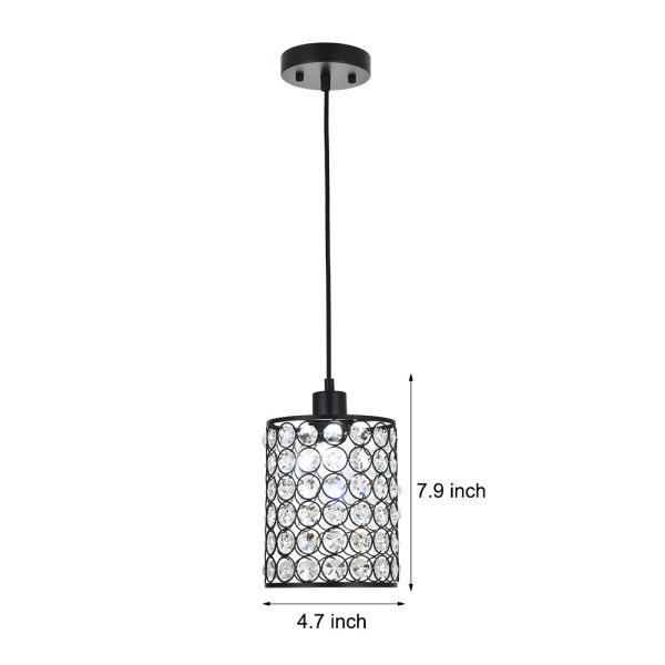 2 Pcs Cylinder Crystal Decorative Shade Minimalist Nordic Chandelier - Image 6