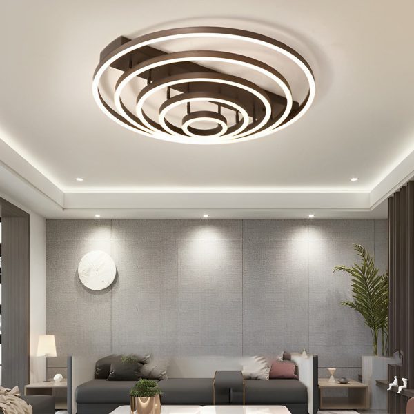 Adjustable Multiple Circular LED Modern Flush Mount Ceiling Lights - Image 5