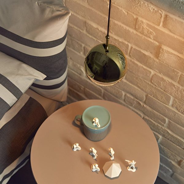 Round Rotating Minimalist Metal Glass Nordic LED Pendant Light Chandelier - Image 9