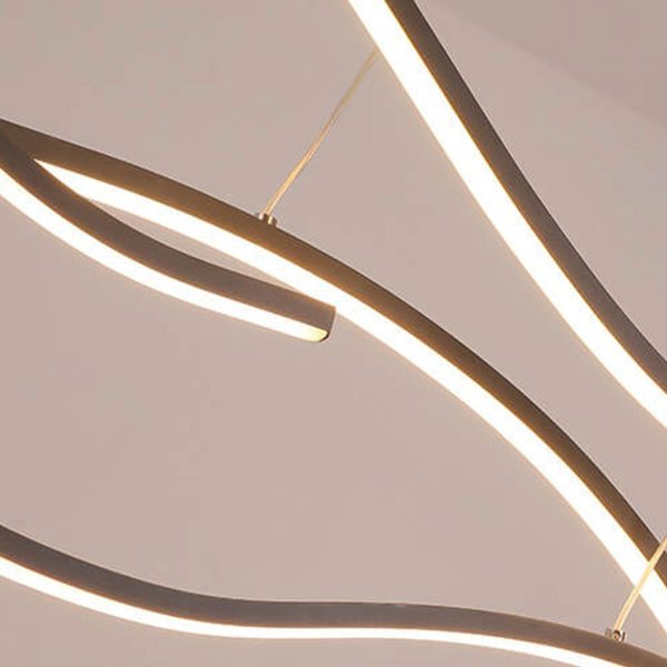 Nordic Creative Long Line Island Light LED Art Chandelier - Image 10