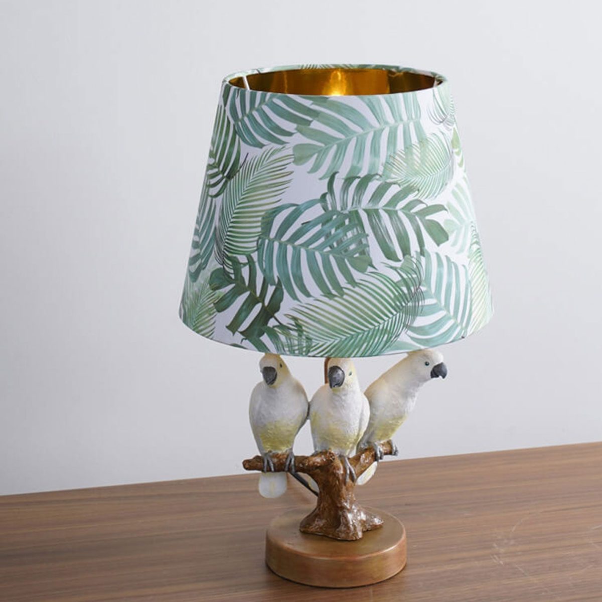 Nordic Leaf Fabric Resin Bird Design 1-Light Table Lamp - Image 4