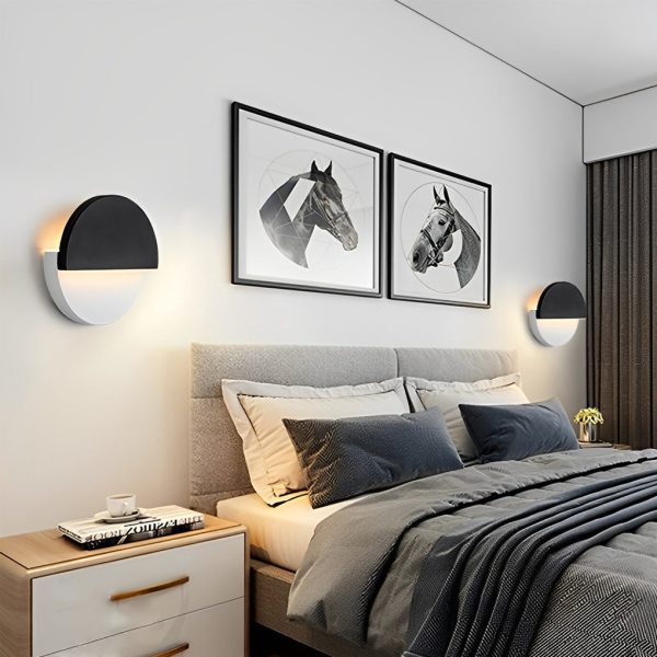 Creative Circular 350?? Rotatable LED Black Nordic Wall Sconces Lighting - Image 7