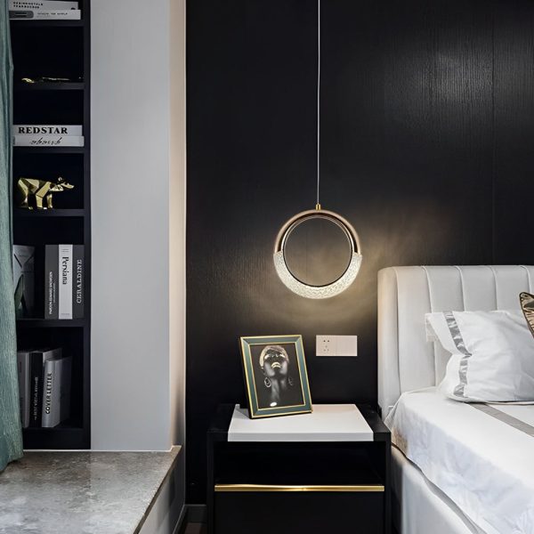 Moon Rings LED Electroplated Nordic Small Chandelier Light Pendant Lighting - Image 4