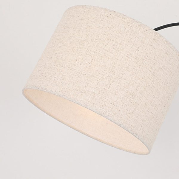 Marble Base and Shaded Adjustable Arc Floor Lamp - Image 5