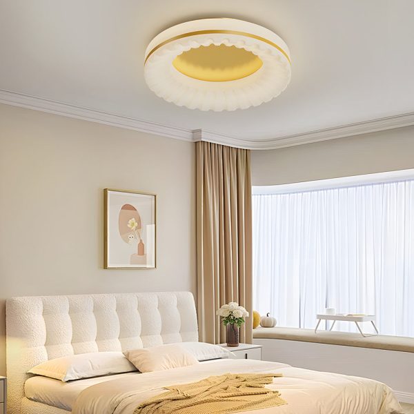 Simple Round Acrylic Three Step Dimming LED Modern Ceiling Light Fixture - Image 4