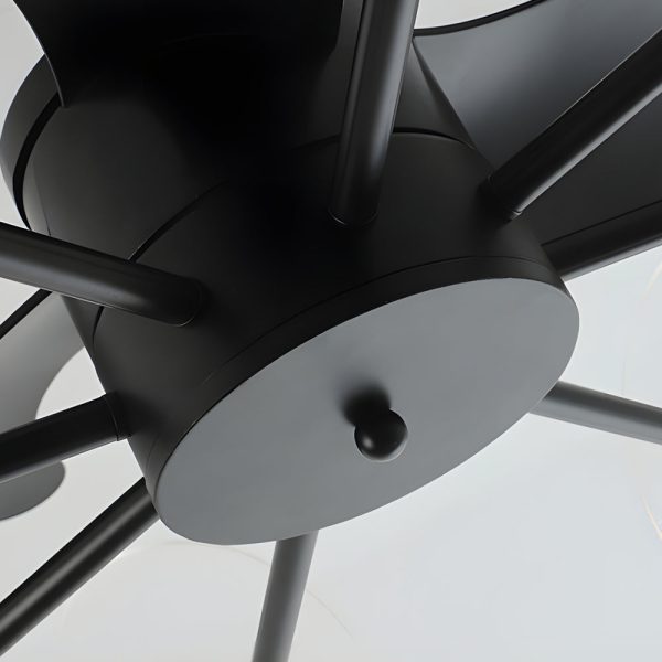 31-In Black Round Acrylic Ceiling Fan with Light and Remote, 3 Blades - Image 6