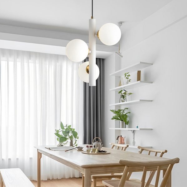 3 Glass Balls LED Creative Personality Nordic Dining Room Chandelier Light - Image 3