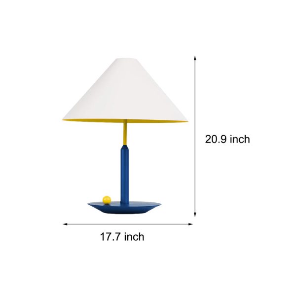 Colorful Metal Triangle Accent Table Lamp - Image 6
